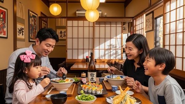 四日市の子連れ可ランチで過ごす家族
