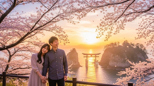 伊賀の穴場スポットで観光する男女