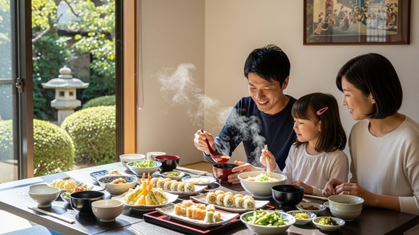 ヴィソンでランチをする家族