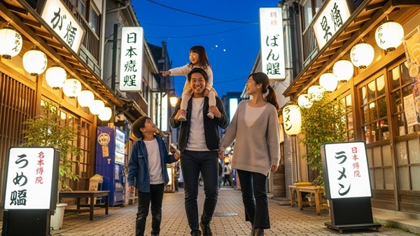 ヴィソンの日帰り観光を満喫する家族