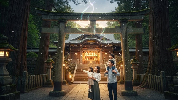 瀧原宮の不思議なご利益にあずかる家族