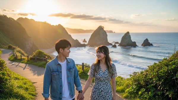 三重県のデートスポットにいるカップル