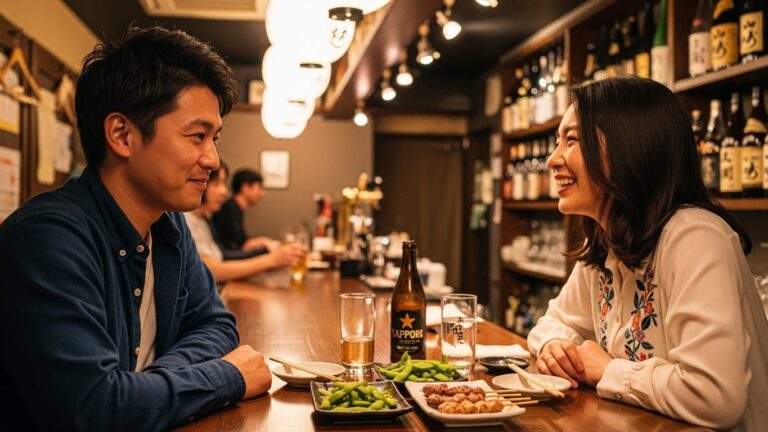 松阪のおしゃれな居酒屋にいるカップル
