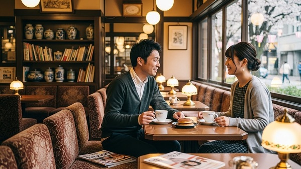 伊勢神宮周辺の穴場カフェでくつろぐ男女