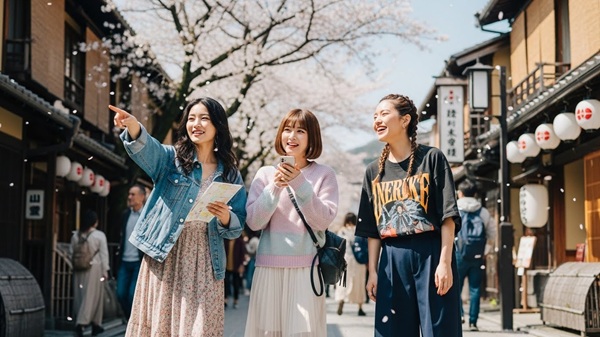 三重県で旅をする女子