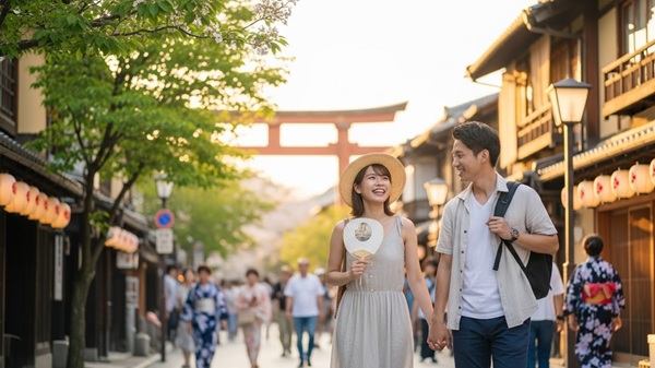 三重で夏にデートするカップル