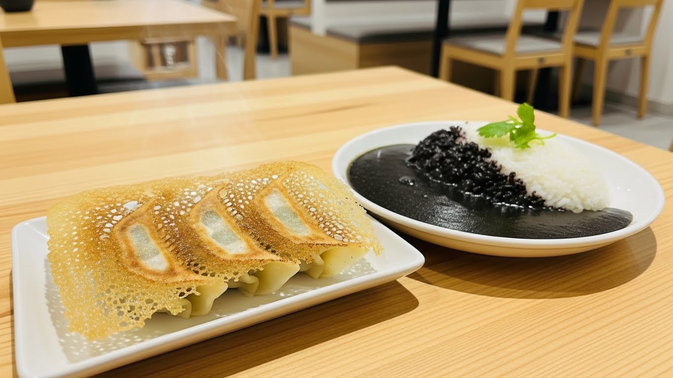 津市の名物ブラックカレーと巨大な揚げ餃子が食欲をそそる津市のおすすめランチイメージ