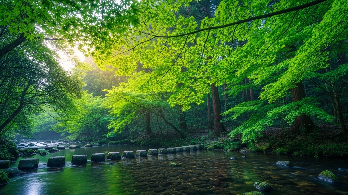 光り輝く青もみじと清流が美しい、2026年最新の三重県の新緑スポット