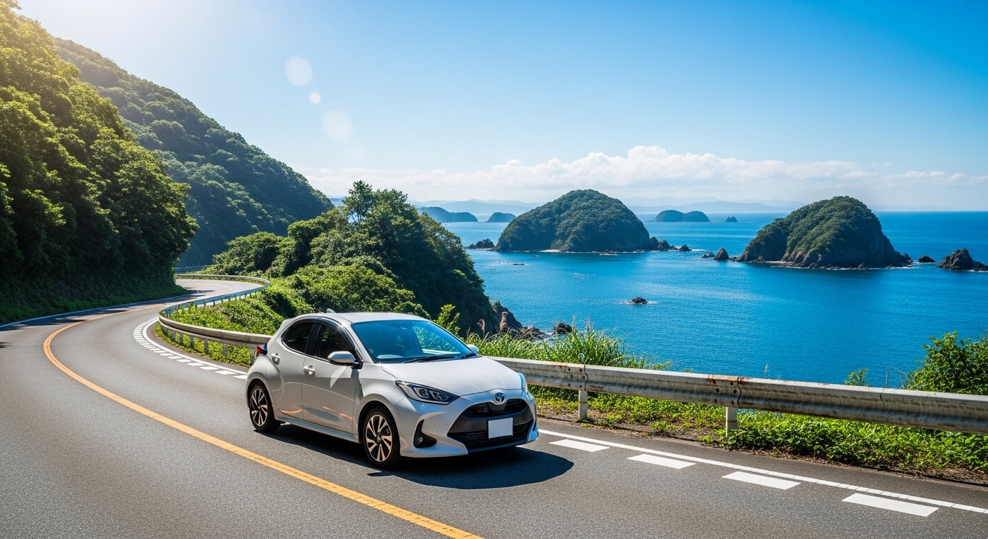 志摩の絶景海岸を走る三重県のレンタカー旅行のイメージ